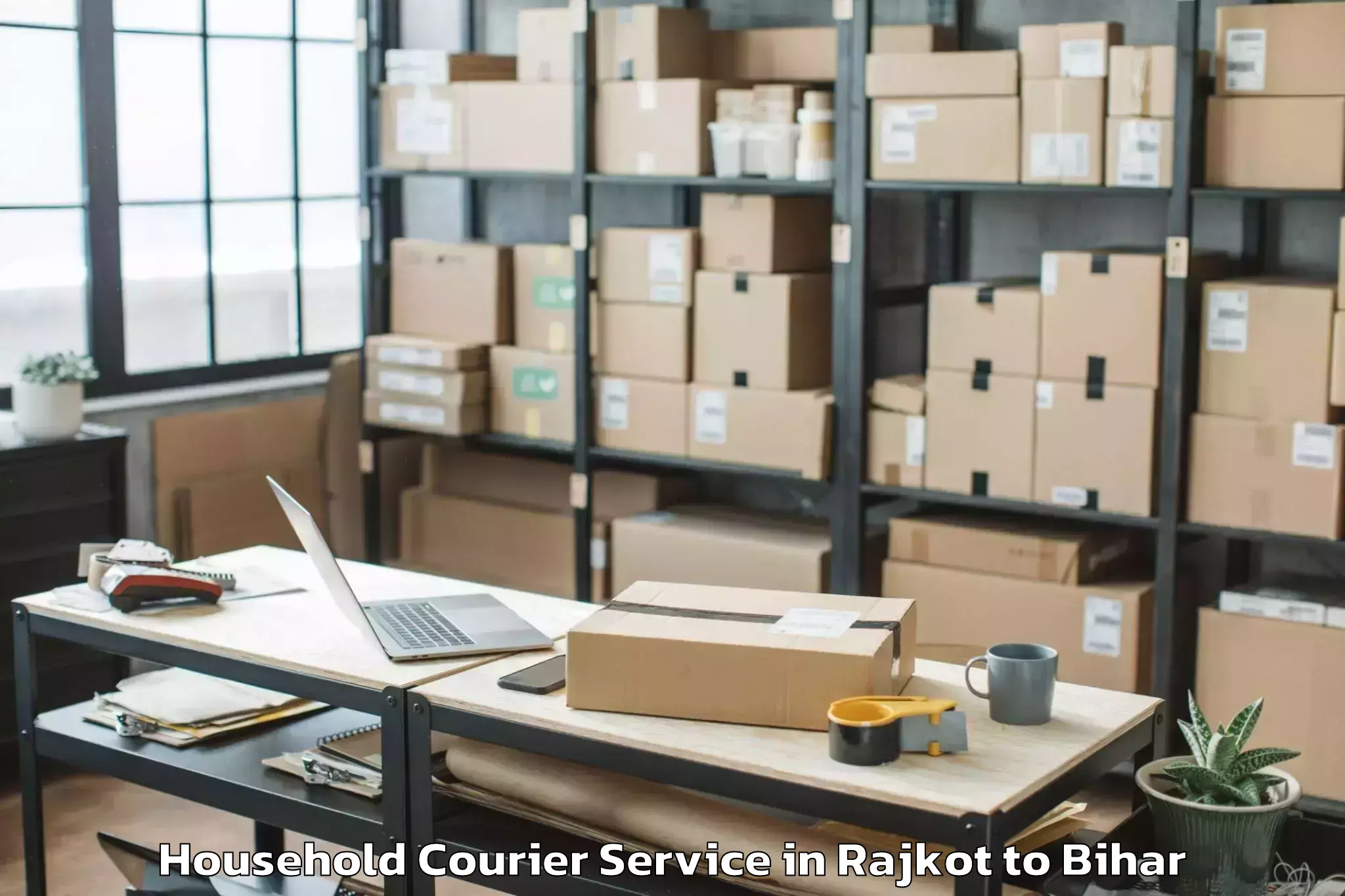 Book Your Rajkot to Cheria Bariarpur Household Courier Today